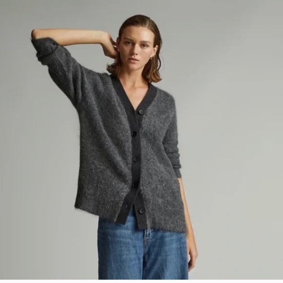 Everlane The Superfuzz Alpaca Oversized Cardigan Medium - Picture 2 of 15